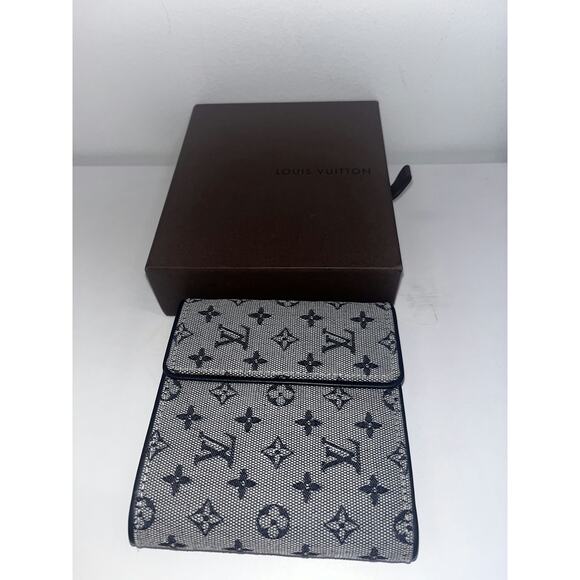 Louis Vuitton Monogram Compact Wallet in Navy - Picture 1 of 7